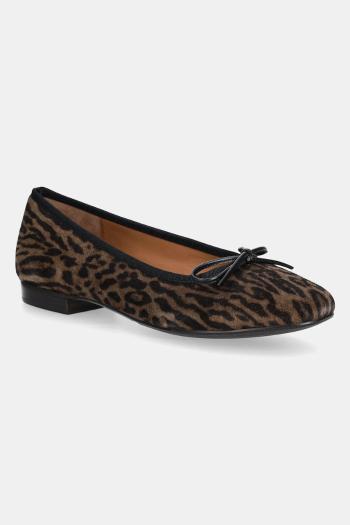 Semišové baleríny Billi Bi Leopardo arabica suede 546 hnedá farba, A7425
