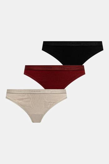 Tangá Calvin Klein Underwear 3-pak čierna farba, 000QD5244E