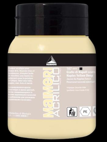 MAIMERI ACRILICO - Akrylové farby 107 - naples yellow deep, 0,5 L