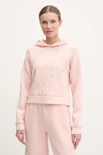 Mikina Guess NEW ALISA dámska, s kapucňou, s potlačou, V2YQ08 K7UW2