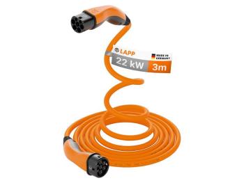 Kábel nabíjací LAPP 75745 typ 2 22kW 32A 3 fáza 3m pre elektromobil