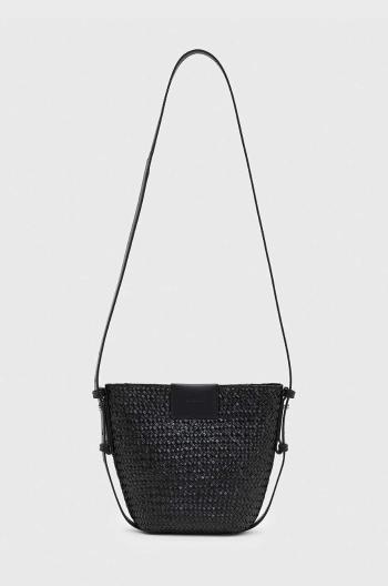 Kabelka AllSaints EBRO STRAW CROSSBODY čierna farba, WB580Y