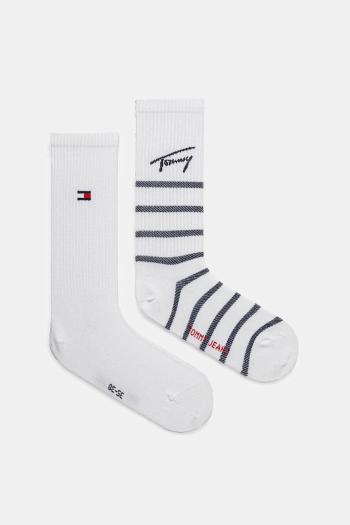 Ponožky Tommy Jeans 2-pak biela farba, 701232876