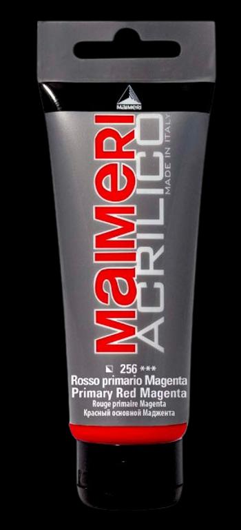 MAIMERI ACRILICO - Akrylové farby 256 - primary red-magenta, 0,2 L