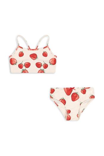 Dvojdielne detské plavky Konges Sløjd FRAGO BIKINI GRS béžová farba, KS102231