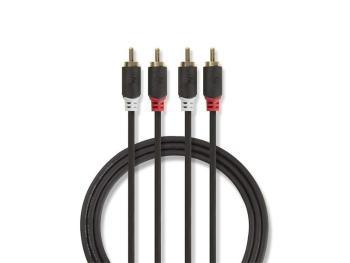 Kábel 2x Cinch konektor/2x Cinch konektor 1m Nedis CABW24200AT10