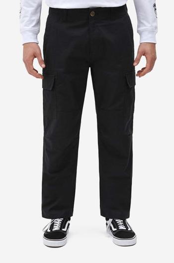 Bavlnené nohavice Dickies čierna farba, strih cargo