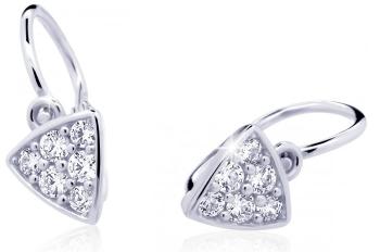 Cutie Jewellery Trblietavé detské náušnice z bieleho zlata C2207-10-X-2 biela