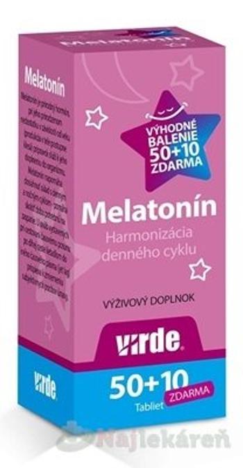 VIRDE Melatonín 1mg na zaspatie 50+10 tabliet