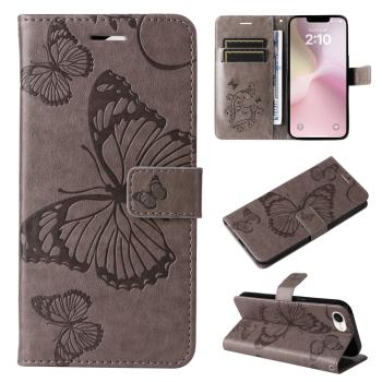 ART BUTTERFLY Peňaženkový obal pre Apple iPhone 16e šedý