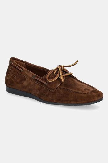 Semišové mokasíny Vagabond Shoemakers HILLARY dámske, hnedá farba, na plochom podpätku, 5925-440-89