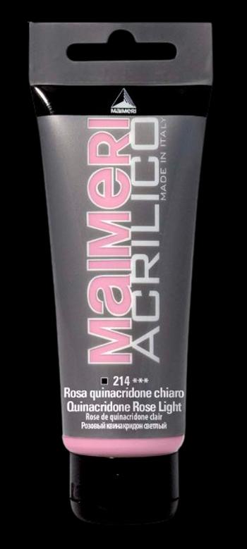 MAIMERI ACRILICO - Akrylové farby 214 - quinacridone rose lig, 0,2 L