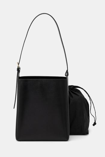 Kožená kabelka A.P.C. sac virginie čierna farba, PXBRU.F61868