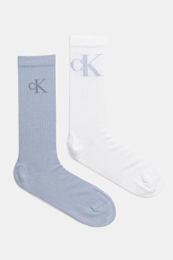 Ponožky Calvin Klein Jeans 2-pak pánske, biela farba, 701231387