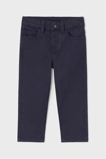 Detské nohavice Mayoral slim fit basic tmavomodrá farba, jednofarebné, 506