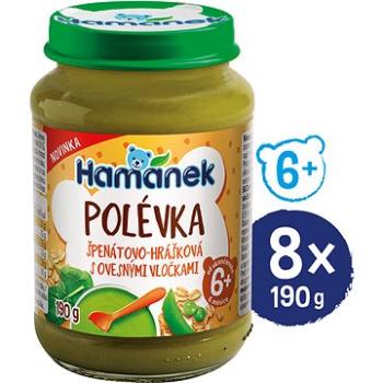 HAMÁNEK Špenátovo hrášková polievka 8× 190 g (18595139797444)