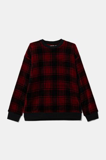 Detská pyžamová mikina Abercrombie & Fitch červená farba, vzorovaná, KI213-4030