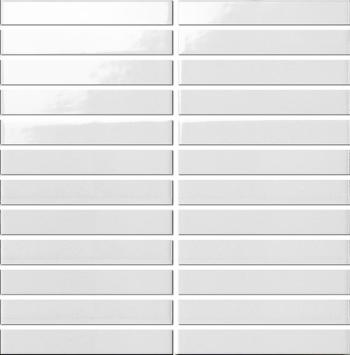 Keramická mozaika Premium Mosaic Kit Kat white 30x30 cm lesk MOSKK2WHL