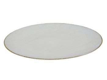 HIT Plastový dekoratívny tanier 33cm antická biela
