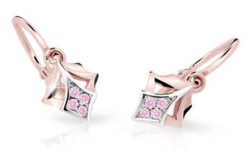 Cutie Jewellery Detské náušnice z ružového zlata C2220-10-X-4 ružová