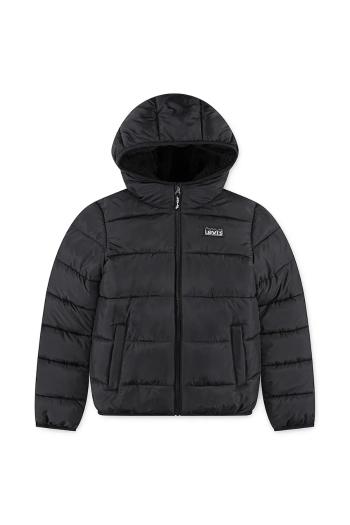 Detská bunda Levi's SHERPA LINED MDWT PUFFER čierna farba, 8EN628