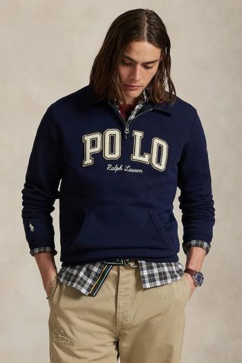 Mikina Polo Ralph Lauren tmavomodrá farba, s nášivkou, 710981150