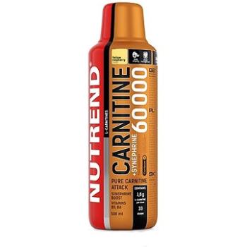 Nutrend Carnitine 60000 + Synephrine, 500 ml, žltá malina (8594073173706)