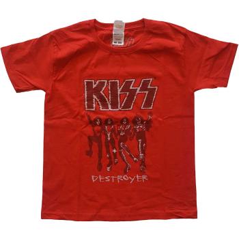 Kiss tričko Destroyer Sketch Červená 11 – 12 rokov