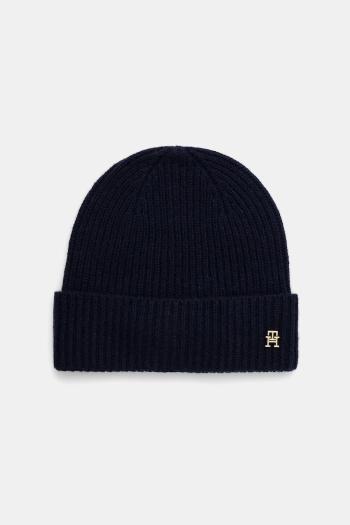 Kašmírová čiapka Tommy Hilfiger tmavomodrá farba, AW0AW17772