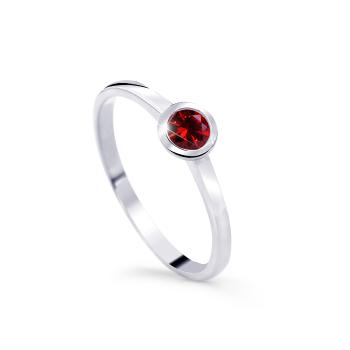 Cutie Diamonds Očarujúce prsteň z bieleho zlata s rubínom DZ8004-RU-X-2 54 mm