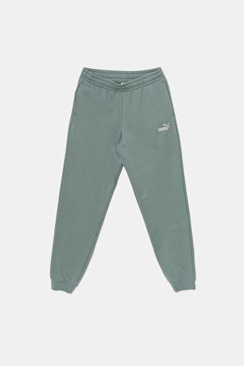 Detské tepláky Puma ESS 2 COLOR No. 1 Logo Sweatpants FL zelená farba, jednofarebné, 685824