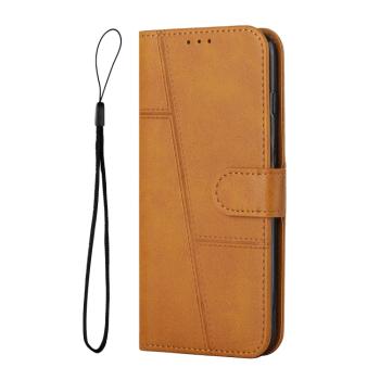 STITCHED Peňaženkový kryt pre Motorola Moto G35 5G svetlohnedý
