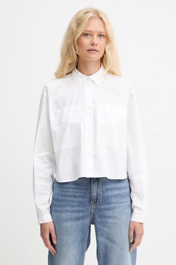 Bavlnená košeľa Armani Exchange biela farba, regular, s klasickým golierom, XW001399 AF12812