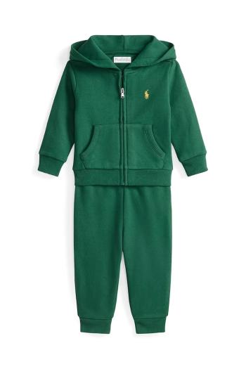Detská tepláková súprava Polo Ralph Lauren zelená farba, 320879018019