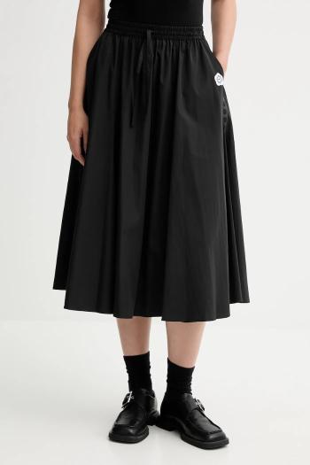 Sukňa Kenzo čierna farba, midi, áčkový strih, FF62JU3169FI