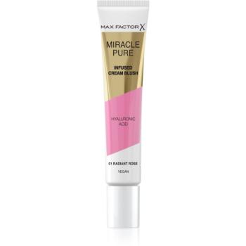 Max Factor Miracle Pure krémová tvářenka odstín 01 Radiant Rose 15 ml