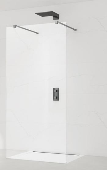 Sprchová zástena Walk-in 90 cm SAT vo farbe profilu Gun metal SATBWI90ZAVGM
