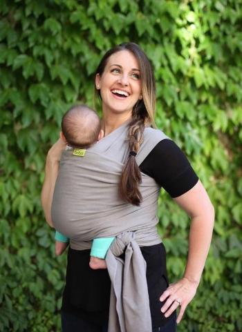 BOBA Nosič detí / šatka Boba Wrap - Grey