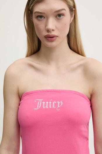 Top Juicy Couture JERSEY BABEY BANDEAU ružová farba, JCWCT23310