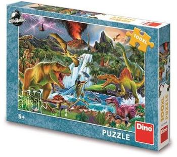 Puzzle Harcoló dinoszauruszok 100 XL puzzle