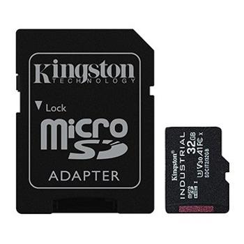 Kingston paměťová karta Industrial C10, 32GB, micro SDHC, SDCIT2/32GB, UHS-I U3 (Class 10), V30, A1, pSLC karta s adaptérem