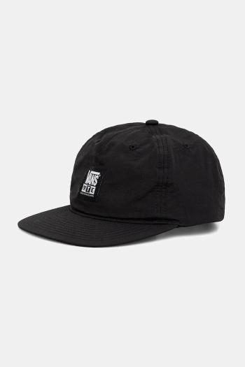 Bavlnená šiltovka Vans čierna farba, s nášivkou, VN000K61BLK1