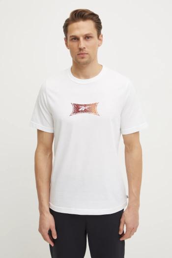 Bavlnené tričko Reebok Classic pánske, biela farba, s potlačou, 100218837
