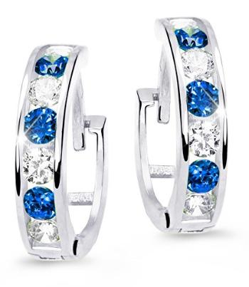 Cutie Jewellery Slušivé detské náušnice z bieleho zlata C3345-80-X-2 modrá
