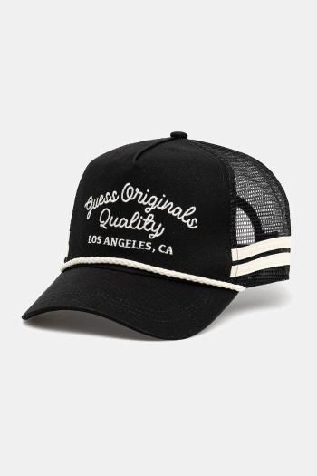 Bavlnená šiltovka Guess Originals VINTAGE čierna farba, M5YZ04 WO07T