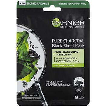 GARNIER Skin Naturals Pure Charcoal Black Tissue Mask s extraktom z morských rias 28 g (3600542097253)