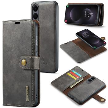 DG.MING Peňaženkový obal 2v1 Samsung Galaxy S25 Edge šedý