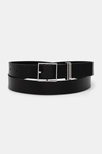 Kožený opasok Calvin Klein dámsky, čierna farba, K60K612866