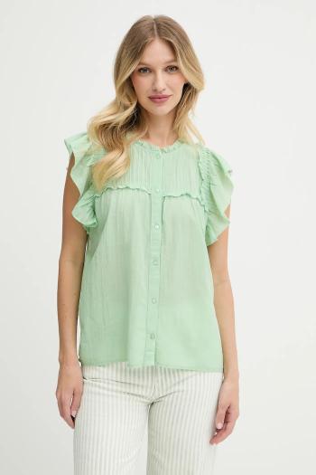 Košeľa Pepe Jeans zelená farba, regular, s klasickým golierom, PL305101