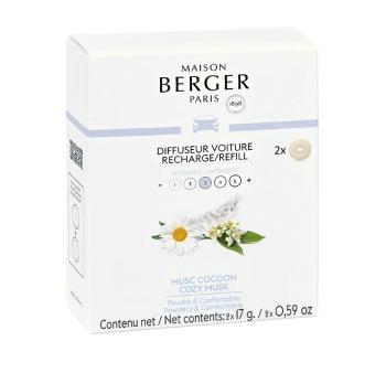 Maison Berger Paris Náhradná náplň do difuzéra do auta Cozy Musk (Car Diffuser Recharge/Refill) 2 ks